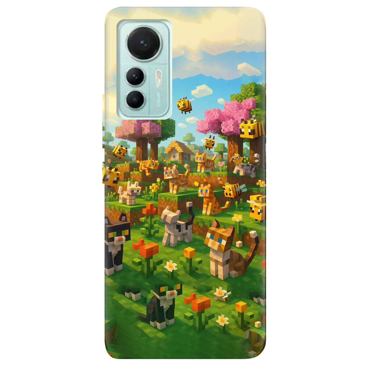 Чехол для Xiaomi 12 Lite Піксельні герої - фото 1 - Чехлы для телефонов