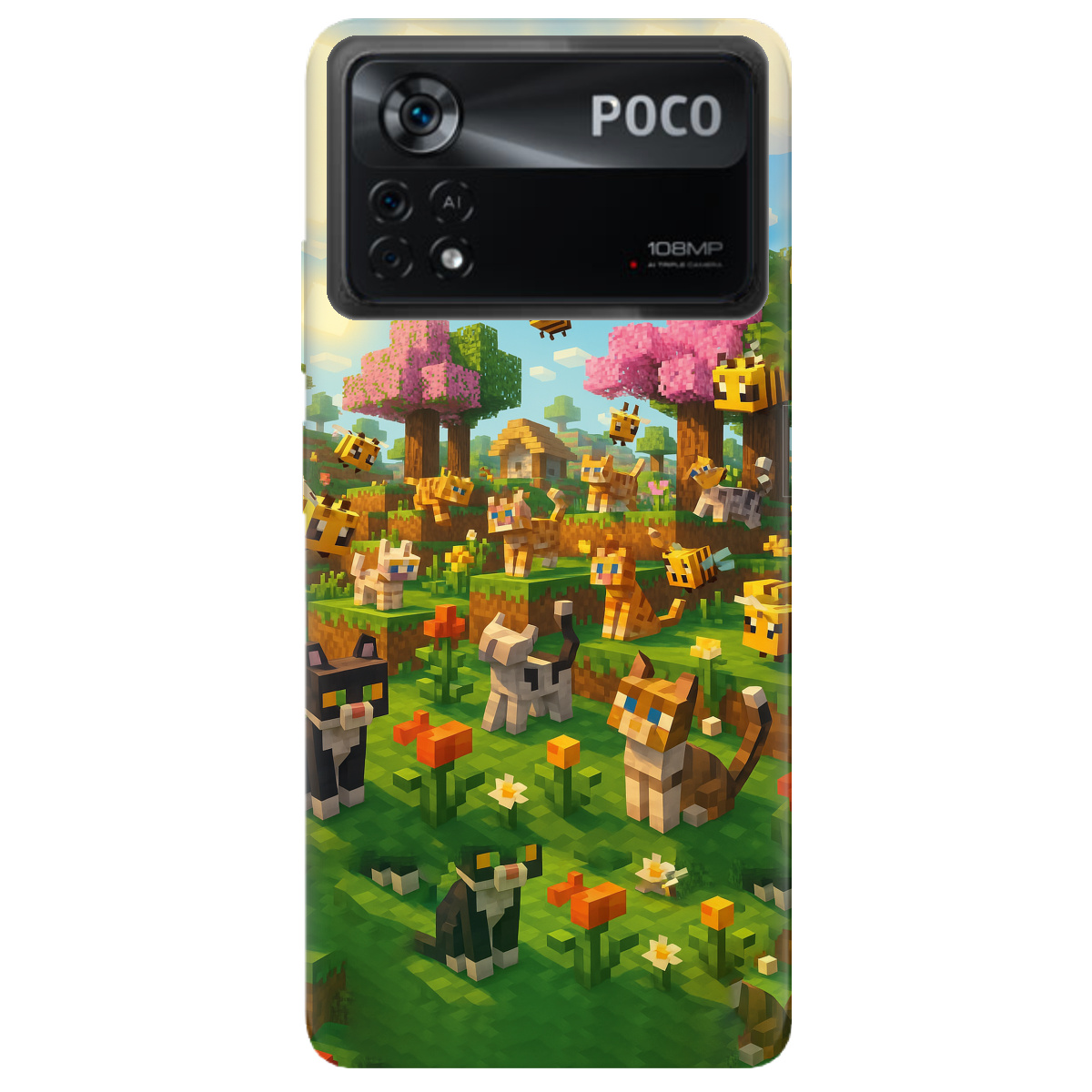 Чохол для Xiaomi Poco X4 Pro 5G Піксельні герої - фото 1 Чохол для Xiaomi Poco X4 Pro 5G Піксельні герої - фото 1 - Чохли для телефонів