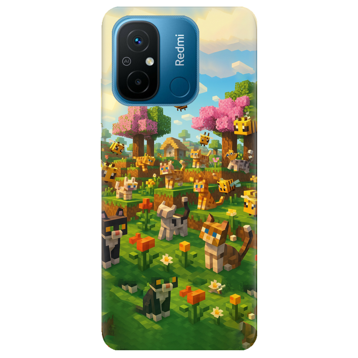 Чехол для Xiaomi Redmi 12C Піксельні герої - фото 1 - Чехлы для телефонов