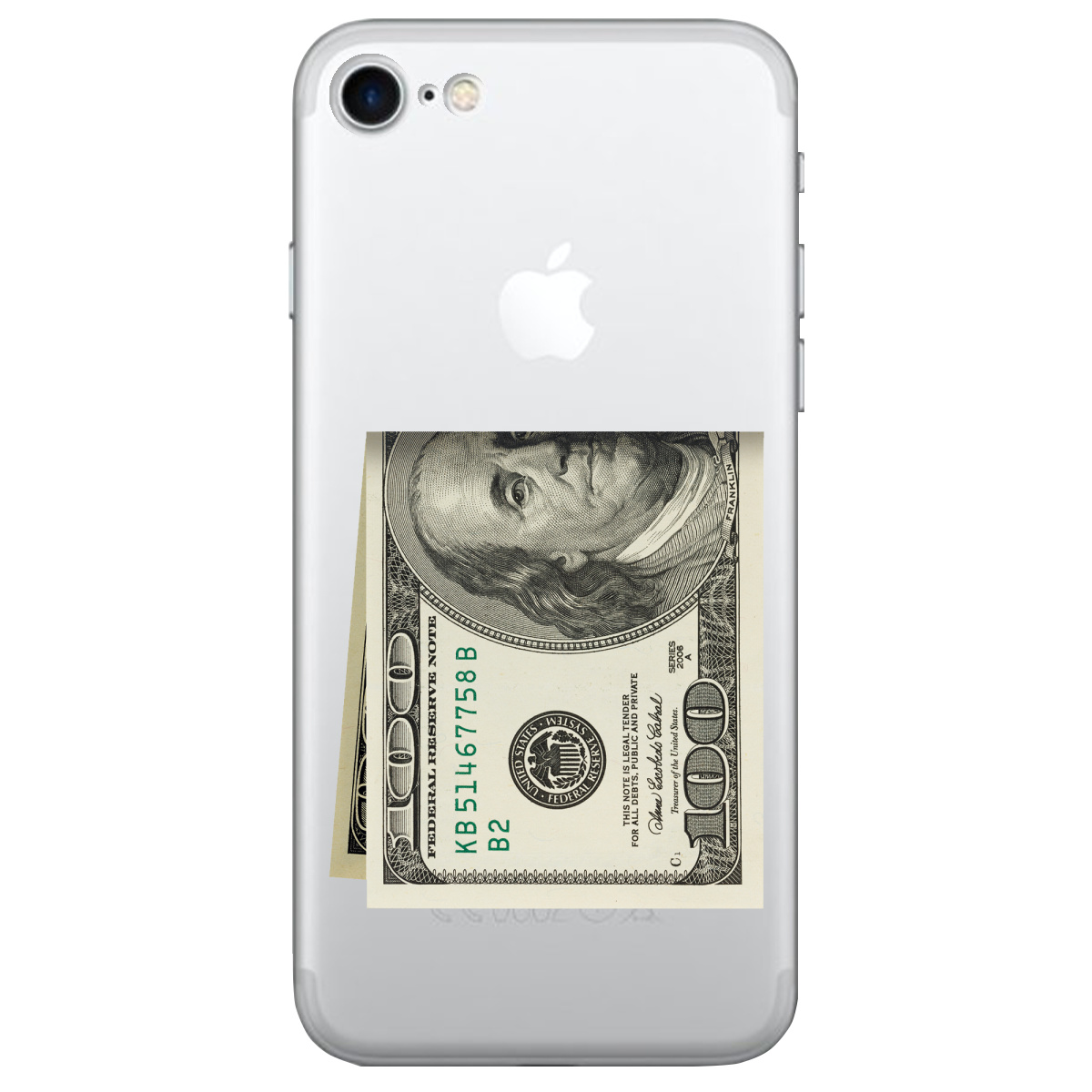 Чехол для Apple iPhone 8 Зігнутий Бенджамін - фото 1 - Чехлы для телефонов