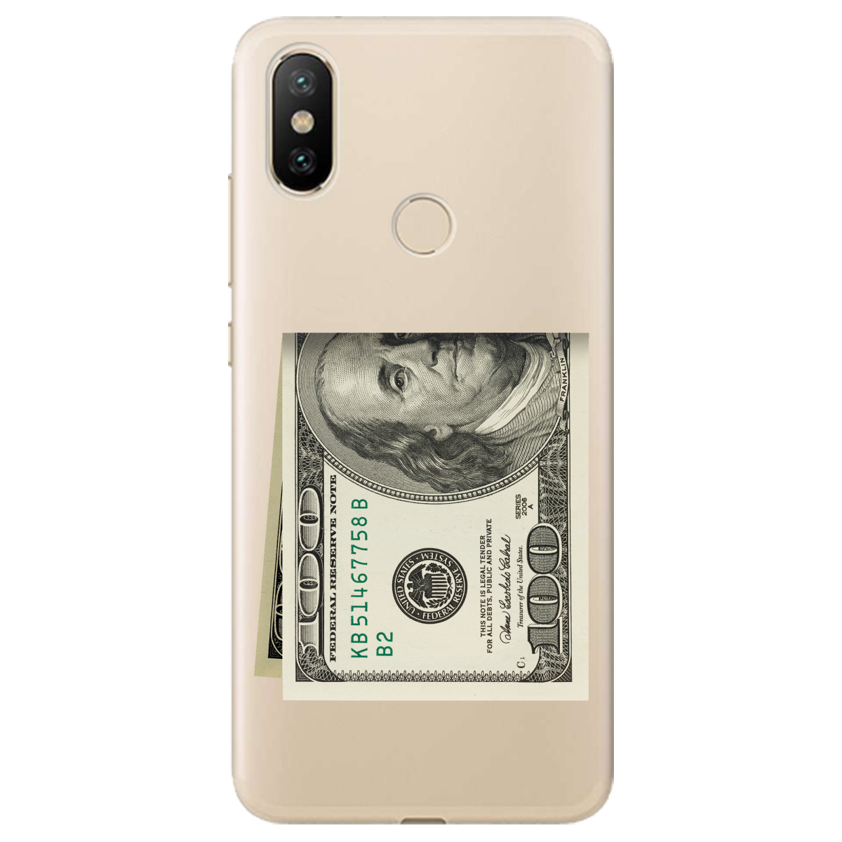 Чехол для Xiaomi Mi A2 Mi 6X Зігнутий Бенджамін - фото 1 - Чехлы для телефонов