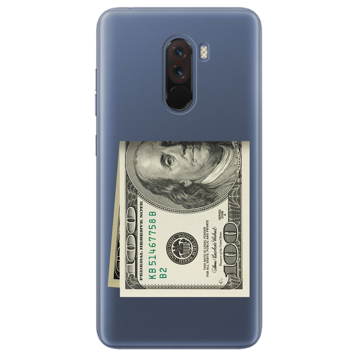 Чохол для Xiaomi Pocophone F1 Зігнутий Бенджамін - фото 1 - Чохли для телефонів