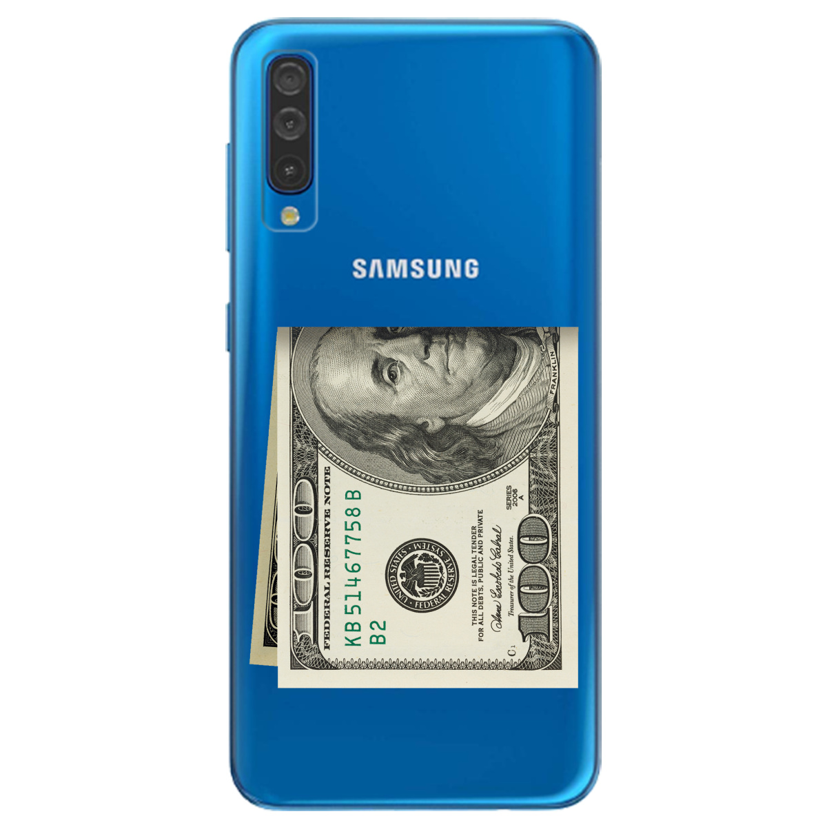 Чехол для Samsung Galaxy A50 Зігнутий Бенджамін - фото 1 Чехол для Samsung Galaxy A50 Зігнутий Бенджамін - фото 1 - Чехлы для телефонов