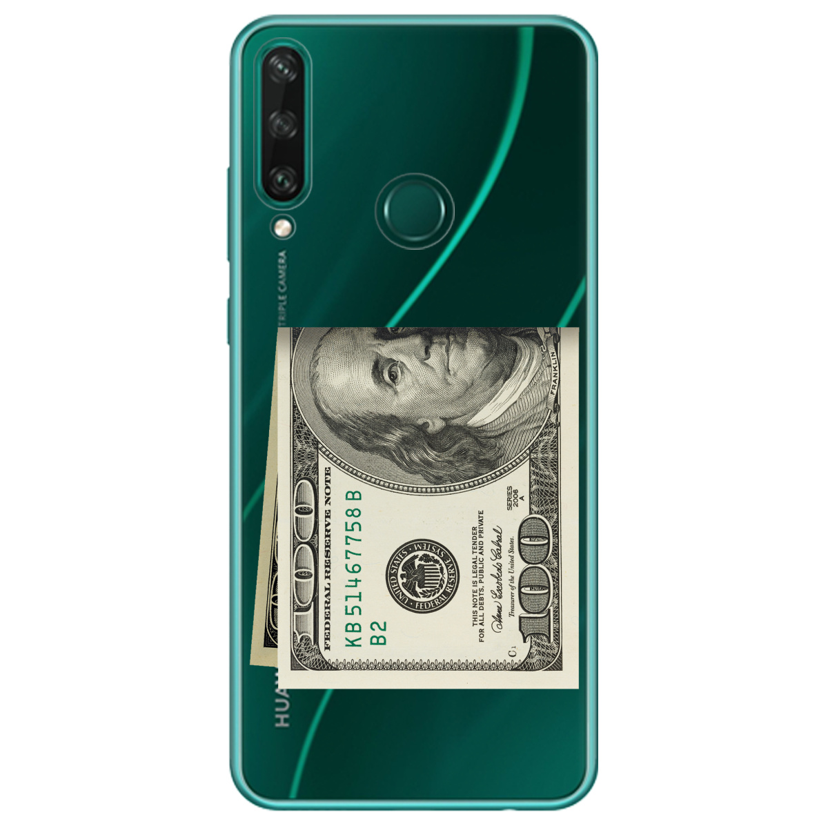 Чохол для Huawei Y6p Зігнутий Бенджамін - фото 1 - Чохли для телефонів