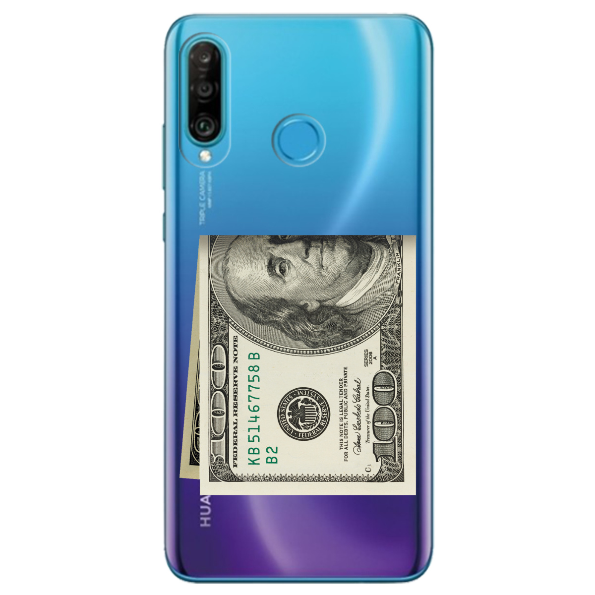 Чохол для Huawei P30 Lite Зігнутий Бенджамін - фото 1 - Чохли для телефонів