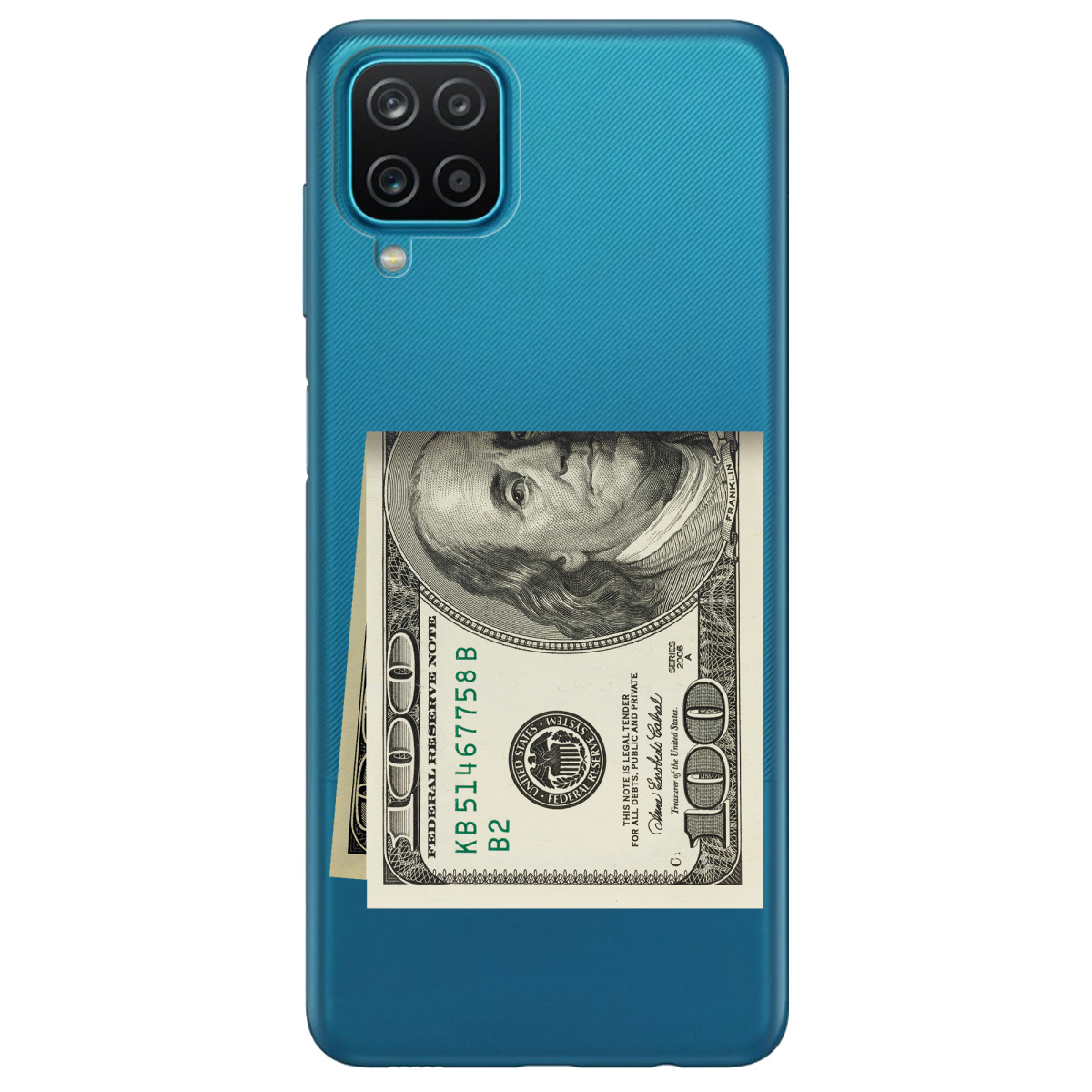 Чехол для Samsung Galaxy M12 Зігнутий Бенджамін - фото 1 Чехол для Samsung Galaxy M12 Зігнутий Бенджамін - фото 1 - Чехлы для телефонов