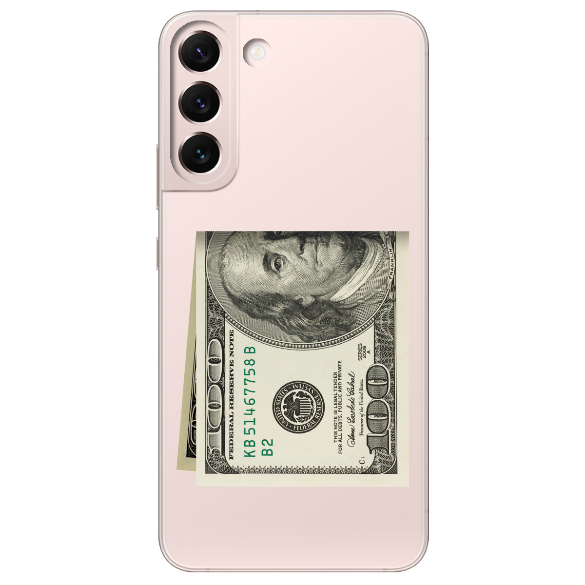 Чохол для Samsung Galaxy S22 Plus Зігнутий Бенджамін - фото 1 Чохол для Samsung Galaxy S22 Plus Зігнутий Бенджамін - фото 1 - Чохли для телефонів