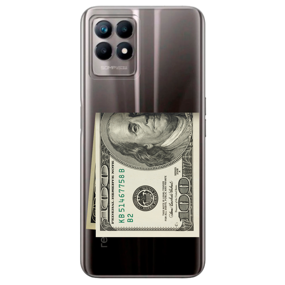 Чохол для Realme 8i Зігнутий Бенджамін - фото 1 - Чохли для телефонів