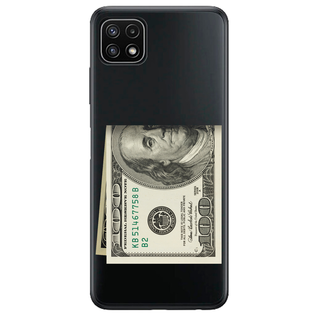 Чехол для Samsung Galaxy A22 5G Зігнутий Бенджамін - фото 1 - Чехлы для телефонов