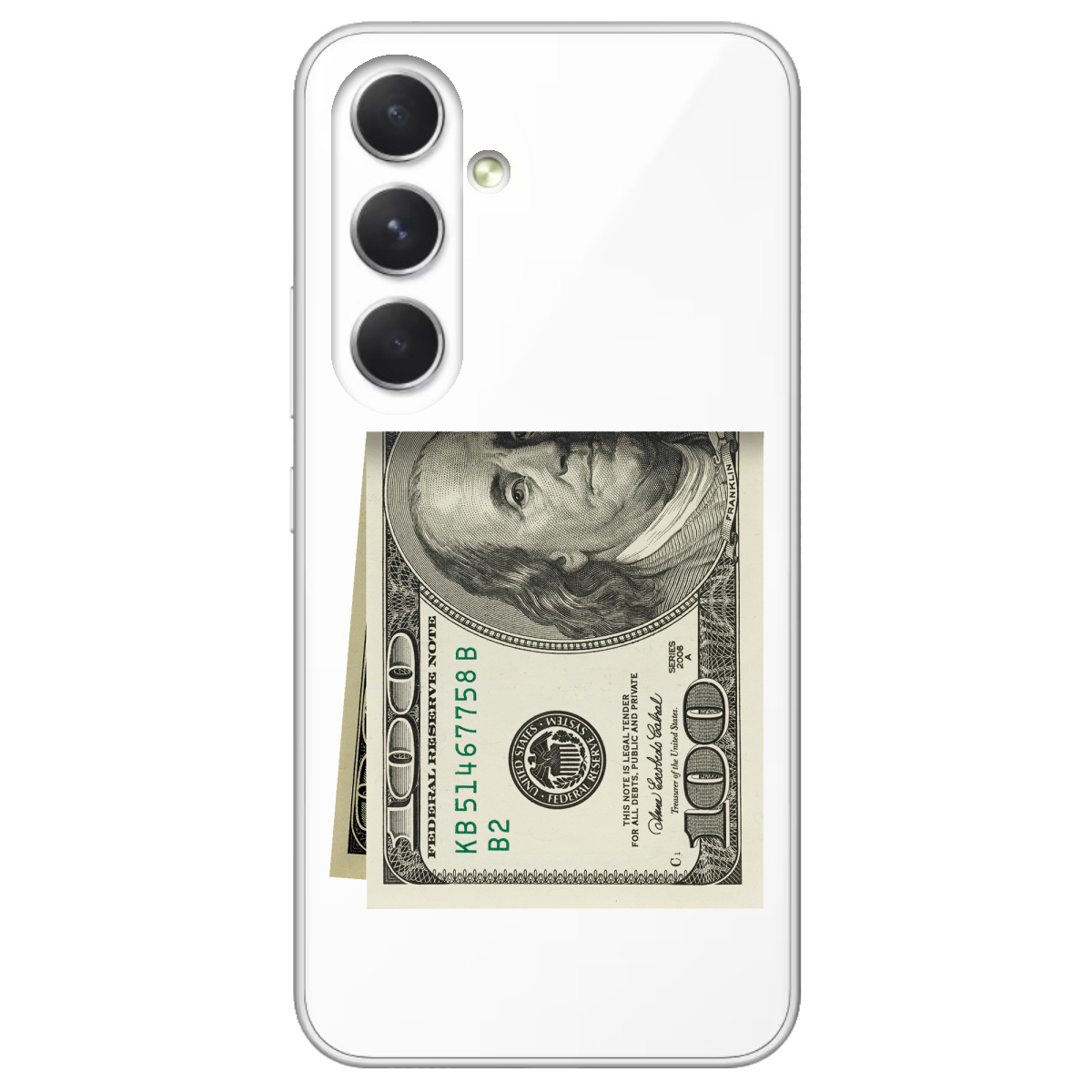 Чехол для Samsung Galaxy A54 Зігнутий Бенджамін - фото 1 Чехол для Samsung Galaxy A54 Зігнутий Бенджамін - фото 1 - Чехлы для телефонов