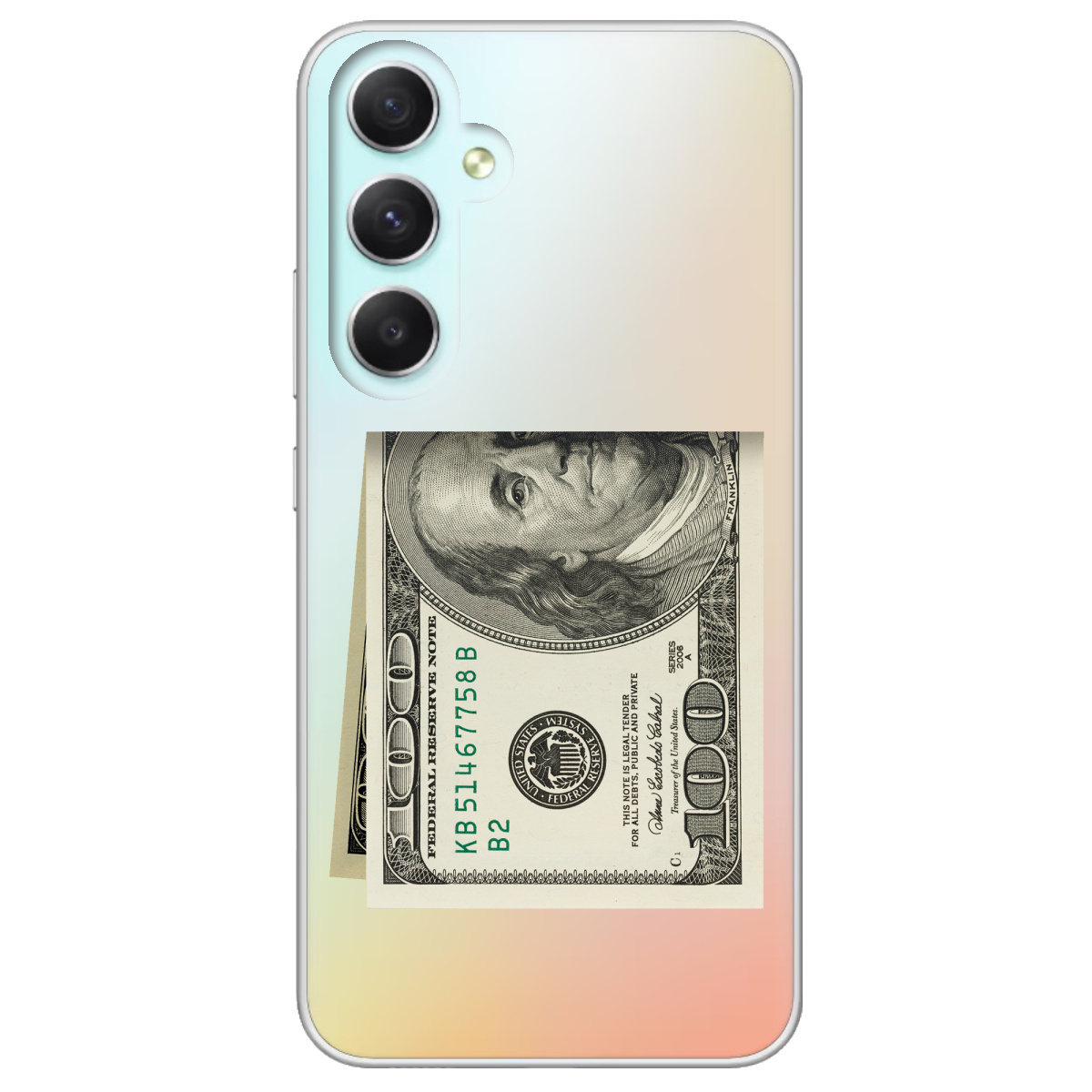 Чехол для Samsung Galaxy A34 Зігнутий Бенджамін - фото 1 - Чехлы для телефонов