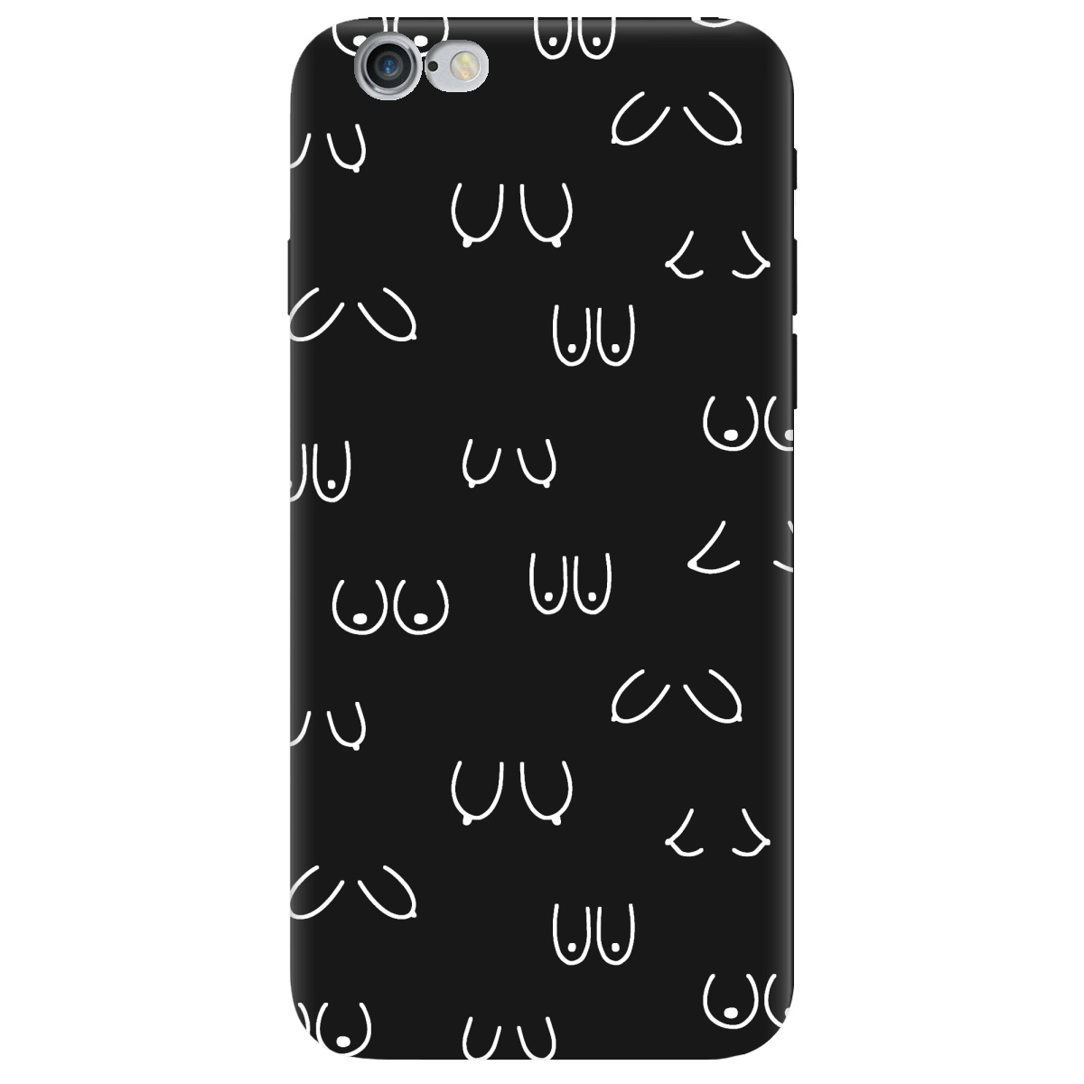 Чехол для Apple iPhone 6 / 6S черный матовый soft touch Мова тіла - фото 1 - Чехлы для телефонов