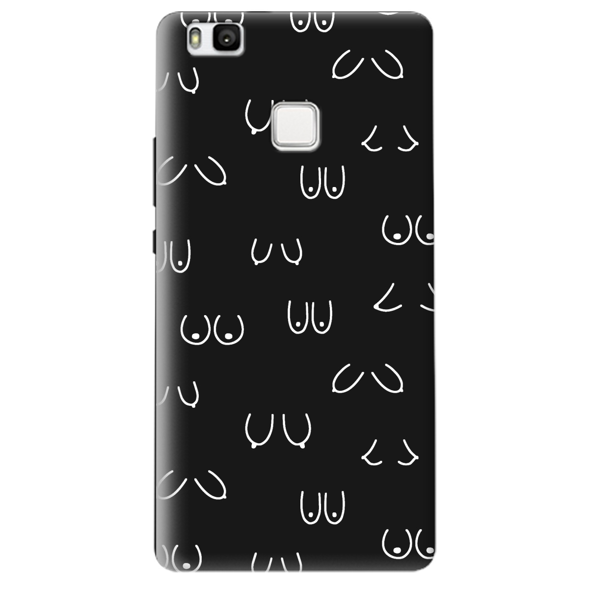 Чехол для Huawei P9 Lite черный матовый soft touch Мова тіла - фото 1 - Чехлы для телефонов