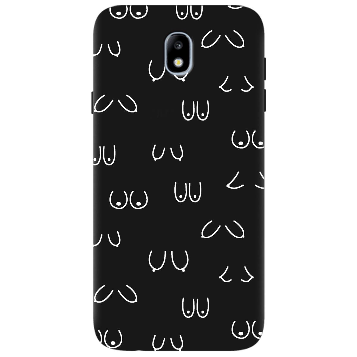 Чехол для Samsung Galaxy J7 2017 черный матовый soft touch Мова тіла - фото 1 Чехол для Samsung Galaxy J7 2017 черный матовый soft touch Мова тіла - фото 1 - Чехлы для телефонов