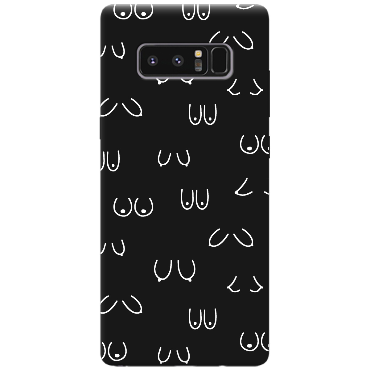 Чехол для Samsung Galaxy Note 8 черный матовый soft touch Мова тіла - фото 1 - Чехлы для телефонов