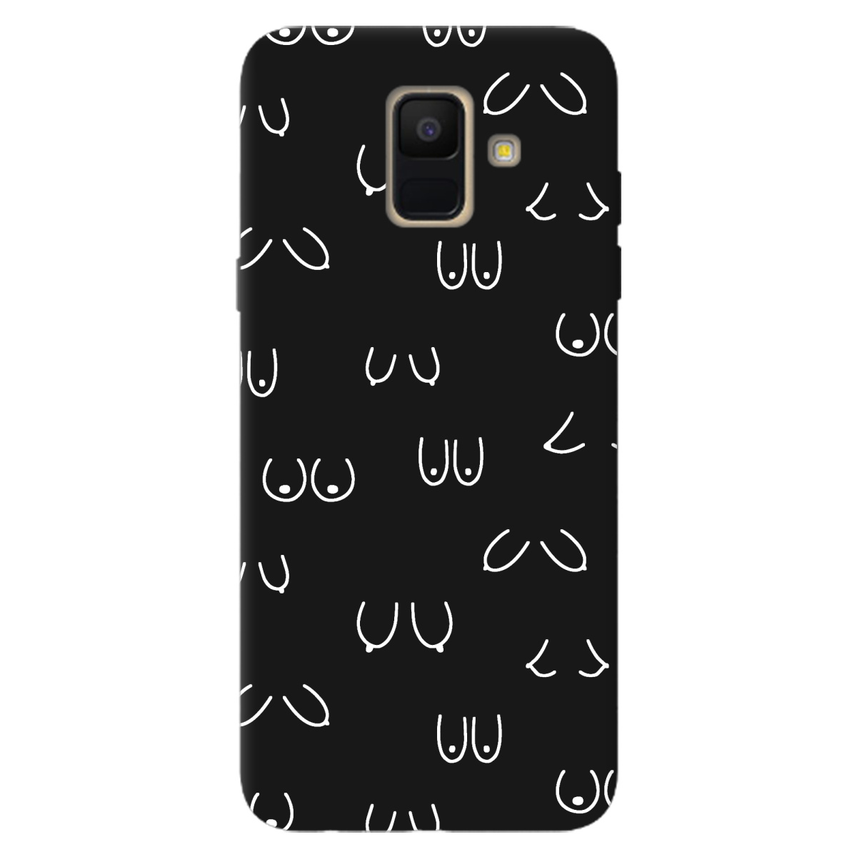 Чехол для Samsung Galaxy A6 2018 черный матовый soft touch Мова тіла - фото 1 Чехол для Samsung Galaxy A6 2018 черный матовый soft touch Мова тіла - фото 1 - Чехлы для телефонов