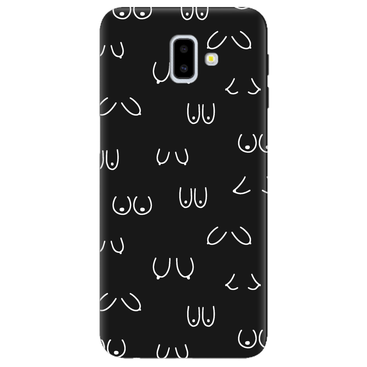 Чехол для Samsung Galaxy J6 Plus 2018 черный матовый soft touch Мова тіла - фото 1 - Чехлы для телефонов