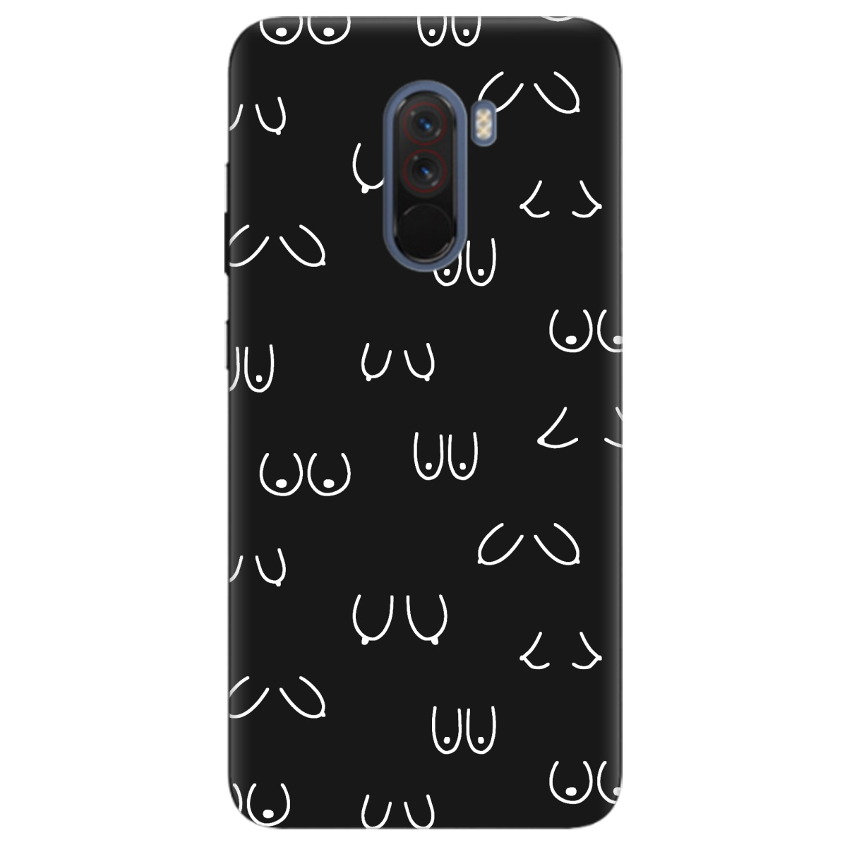 Чохол для Xiaomi Pocophone F1 чорний матовий soft touch Мова тіла - фото 1 - Чохли для телефонів