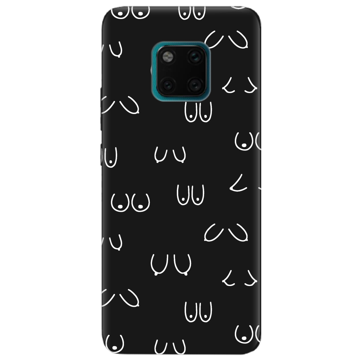 Чехол для Huawei Mate 20 Pro черный матовый soft touch Мова тіла - фото 1 - Чехлы для телефонов