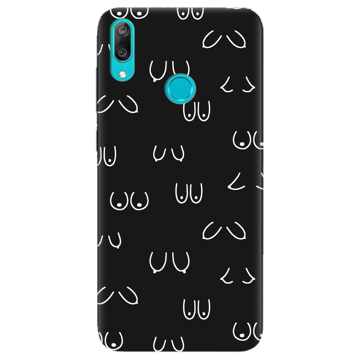 Чохол для Huawei Y7 2019 чорний матовий soft touch Мова тіла - фото 1 - Чохли для телефонів