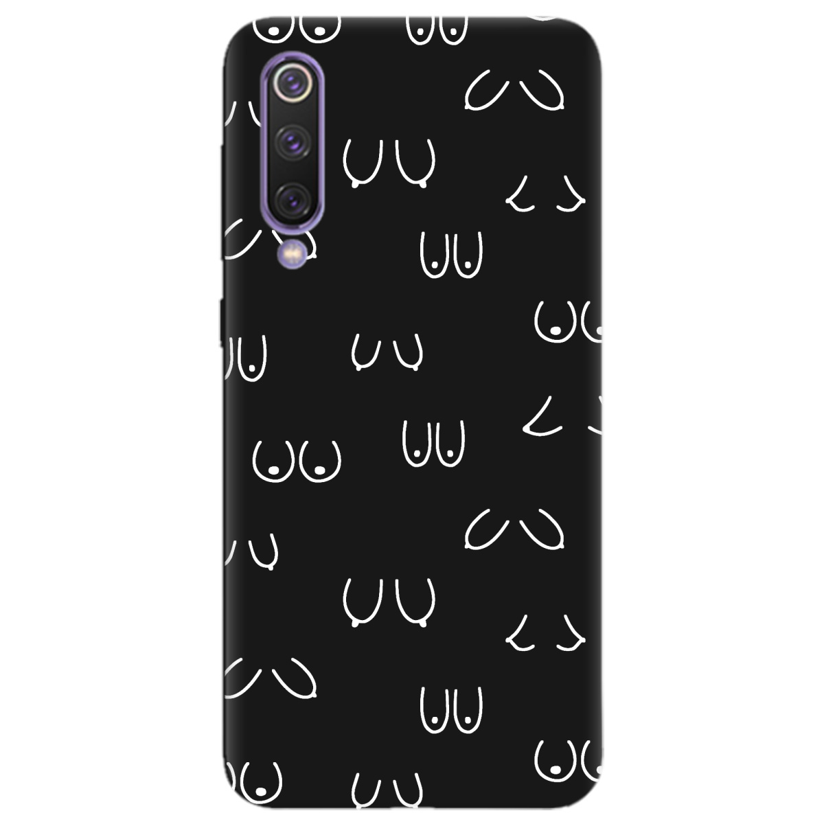 Чехол для Xiaomi Mi 9 SE черный матовый soft touch Мова тіла - фото 1 - Чехлы для телефонов