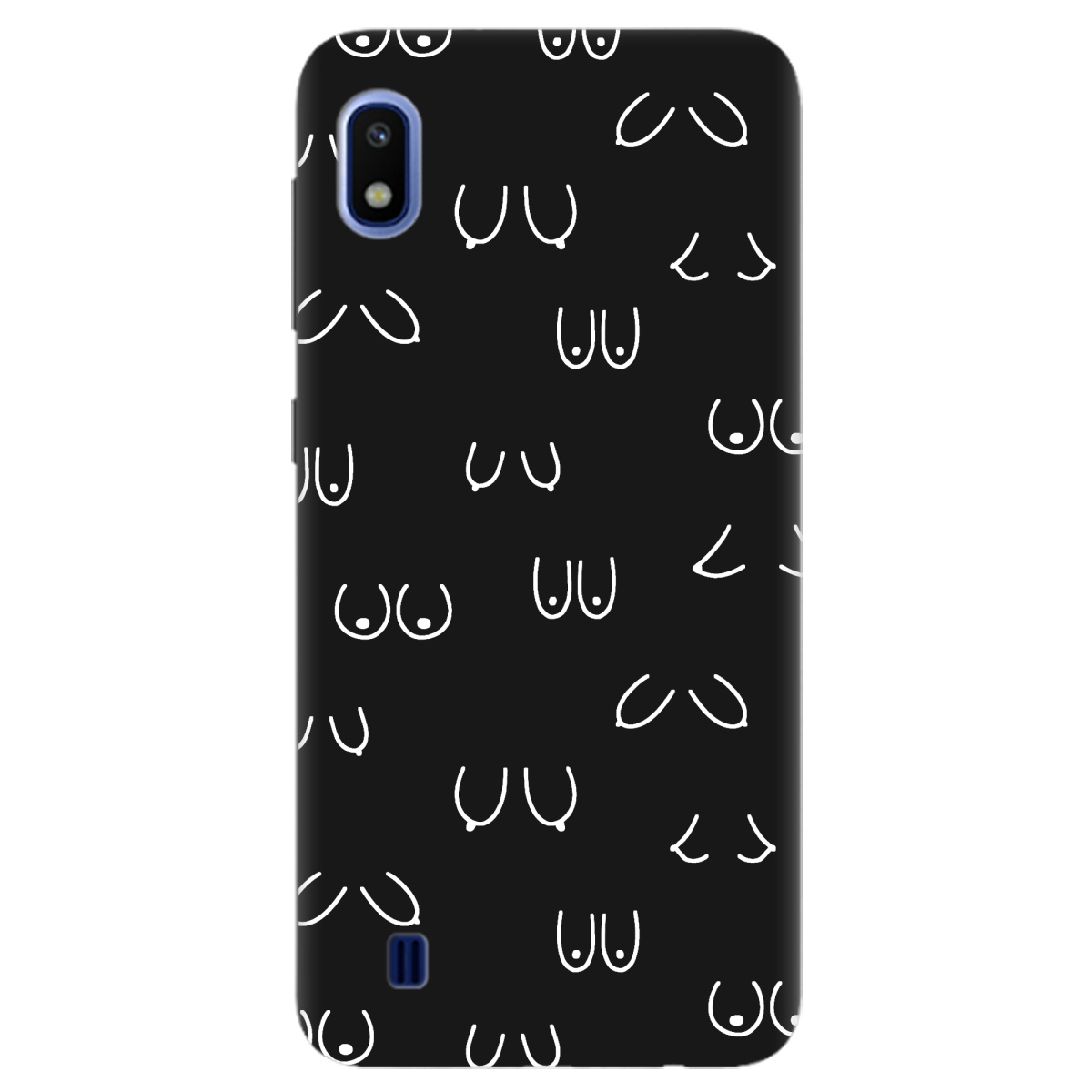 Чехол для Samsung Galaxy A10 черный матовый soft touch Мова тіла - фото 1 - Чехлы для телефонов