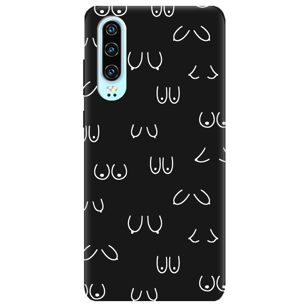 Чохол для Huawei P30 чорний матовий soft touch Мова тіла - фото 1 - Чохли для телефонів