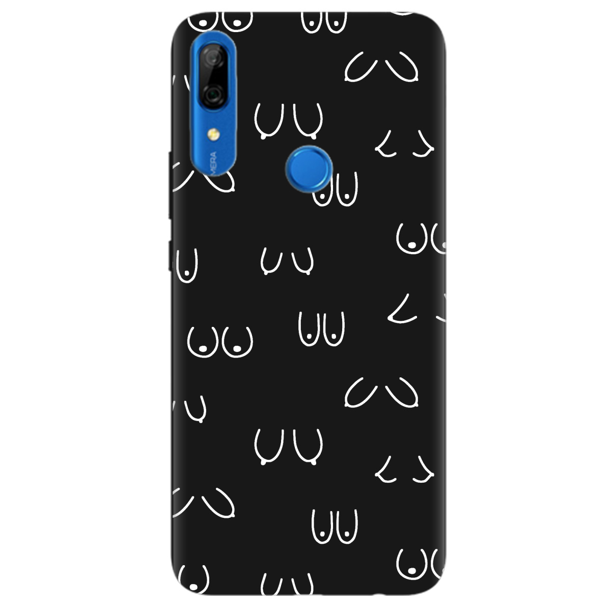 Чехол для Huawei P Smart Z черный матовый soft touch Мова тіла - фото 1 - Чехлы для телефонов