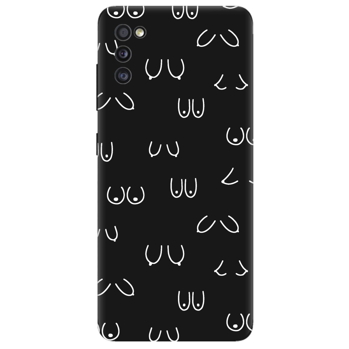 Чохол для Samsung Galaxy A41 чорний матовий soft touch Мова тіла - фото 1 Чохол для Samsung Galaxy A41 чорний матовий soft touch Мова тіла - фото 1 - Чохли для телефонів