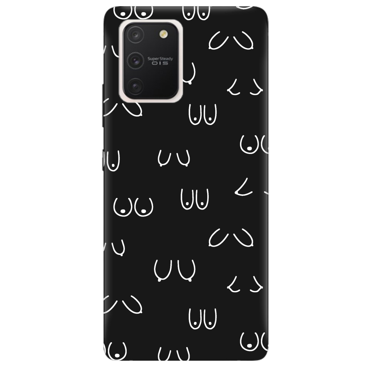 Чехол для Samsung Galaxy S10 Lite черный матовый soft touch Мова тіла - фото 1 - Чехлы для телефонов