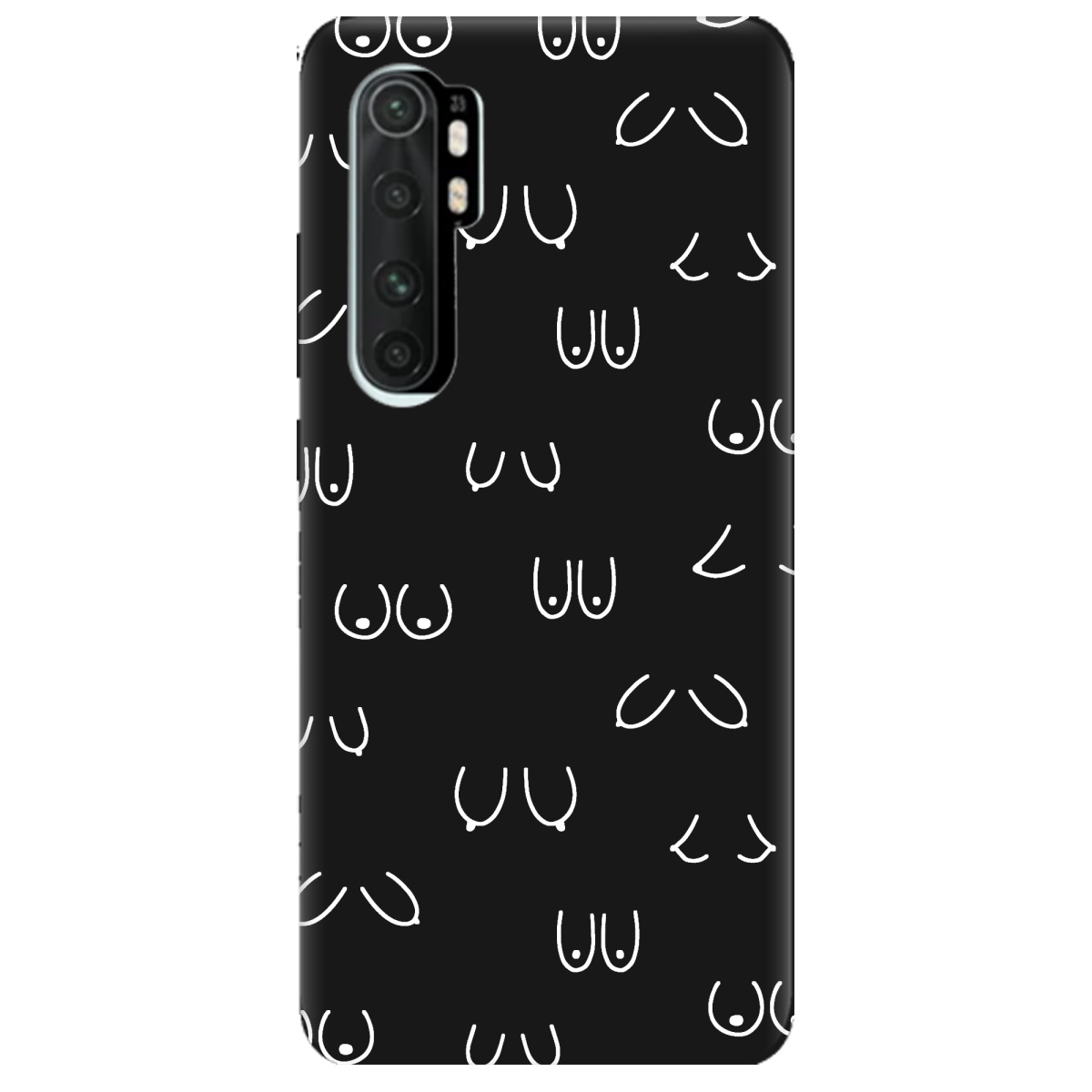 Чехол для Xiaomi Mi Note 10 Lite черный матовый soft touch Мова тіла - фото 1 - Чехлы для телефонов