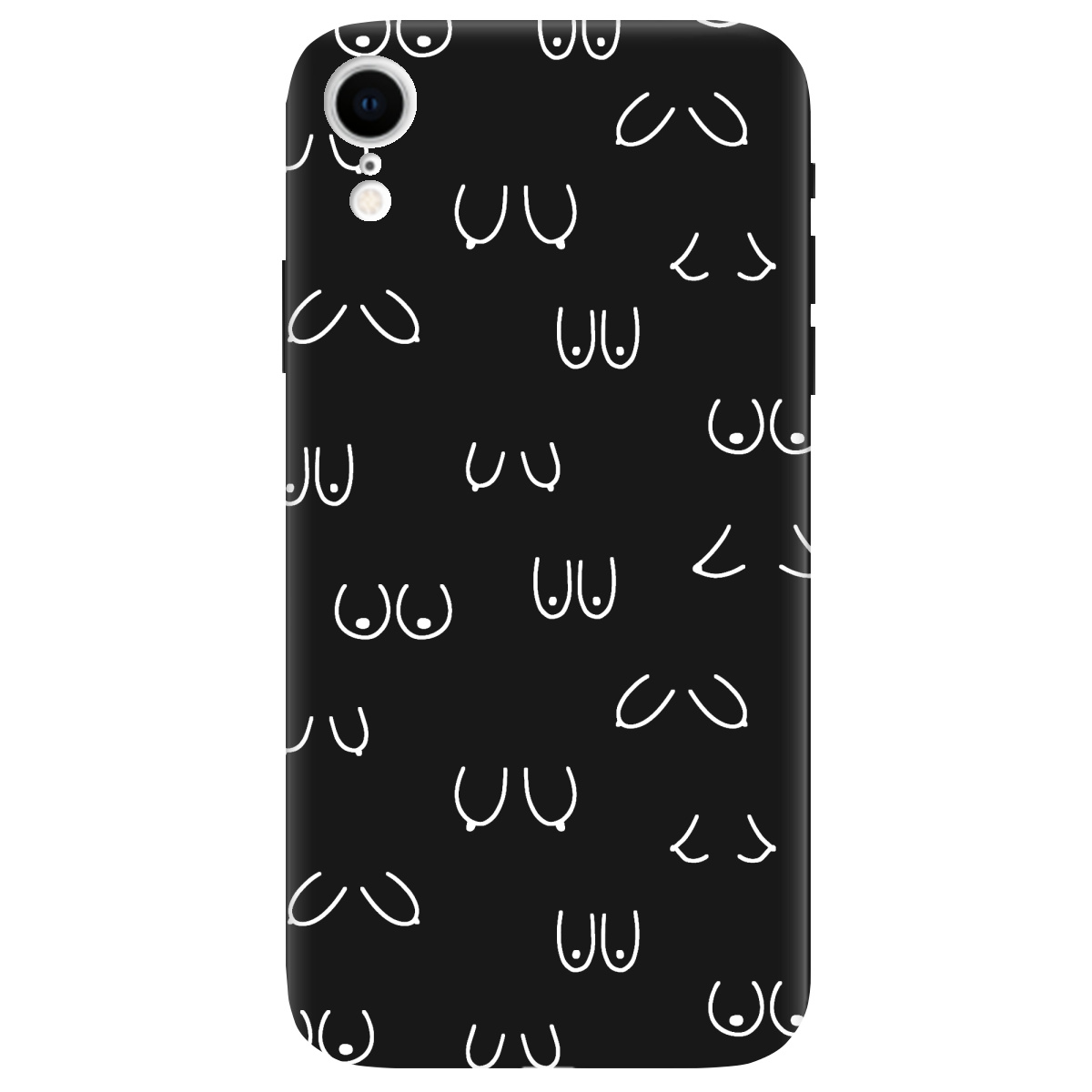 Чехол для Apple iPhone XR черный матовый soft touch Мова тіла - фото 1 - Чехлы для телефонов