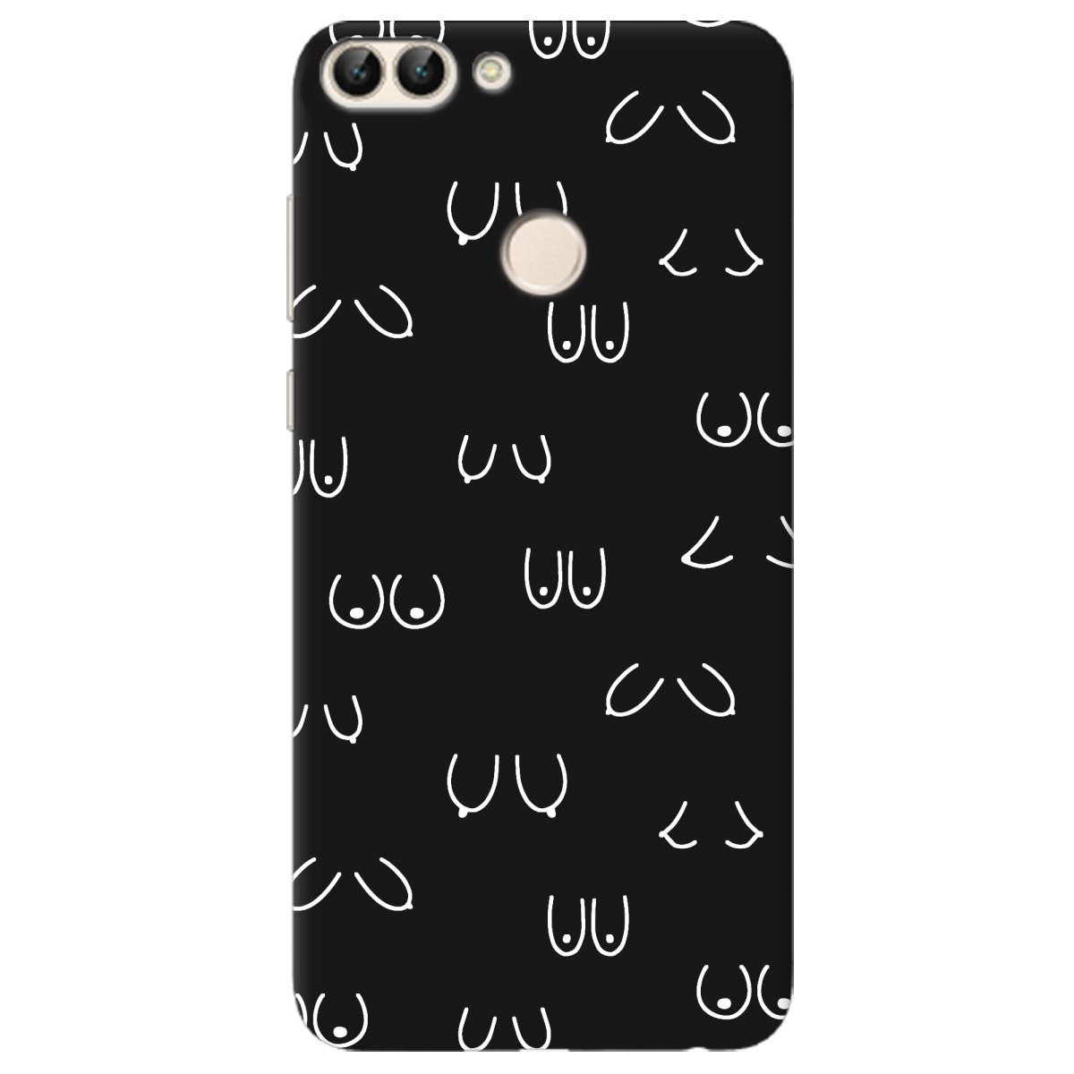 Чохол для Huawei P Smart чорний матовий soft touch Мова тіла - фото 1 - Чохли для телефонів