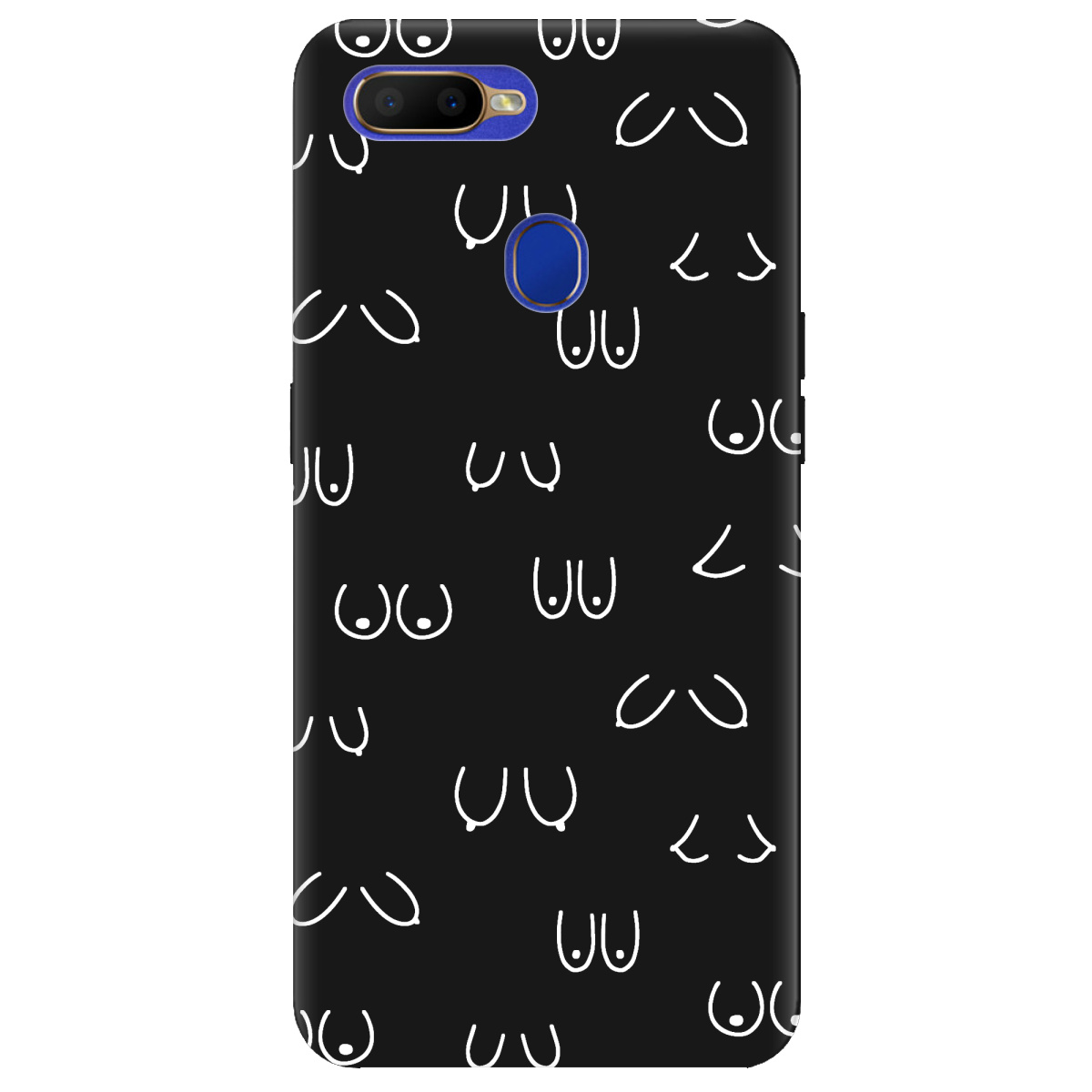 Чохол для Oppo A5s чорний матовий soft touch Мова тіла - фото 1 - Чохли для телефонів