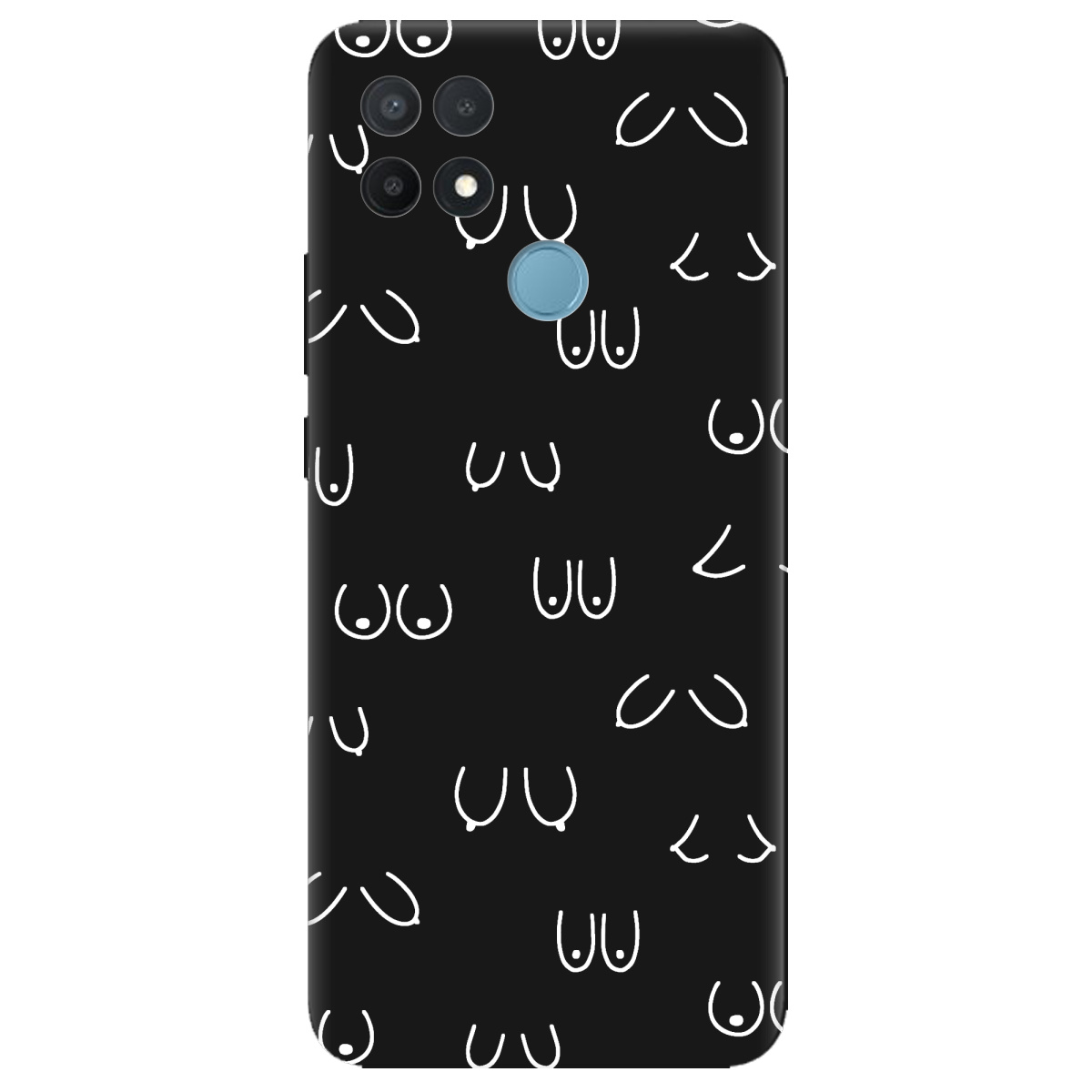 Чохол для Oppo A15s/ A15 чорний матовий soft touch Мова тіла - фото 1 - Чохли для телефонів