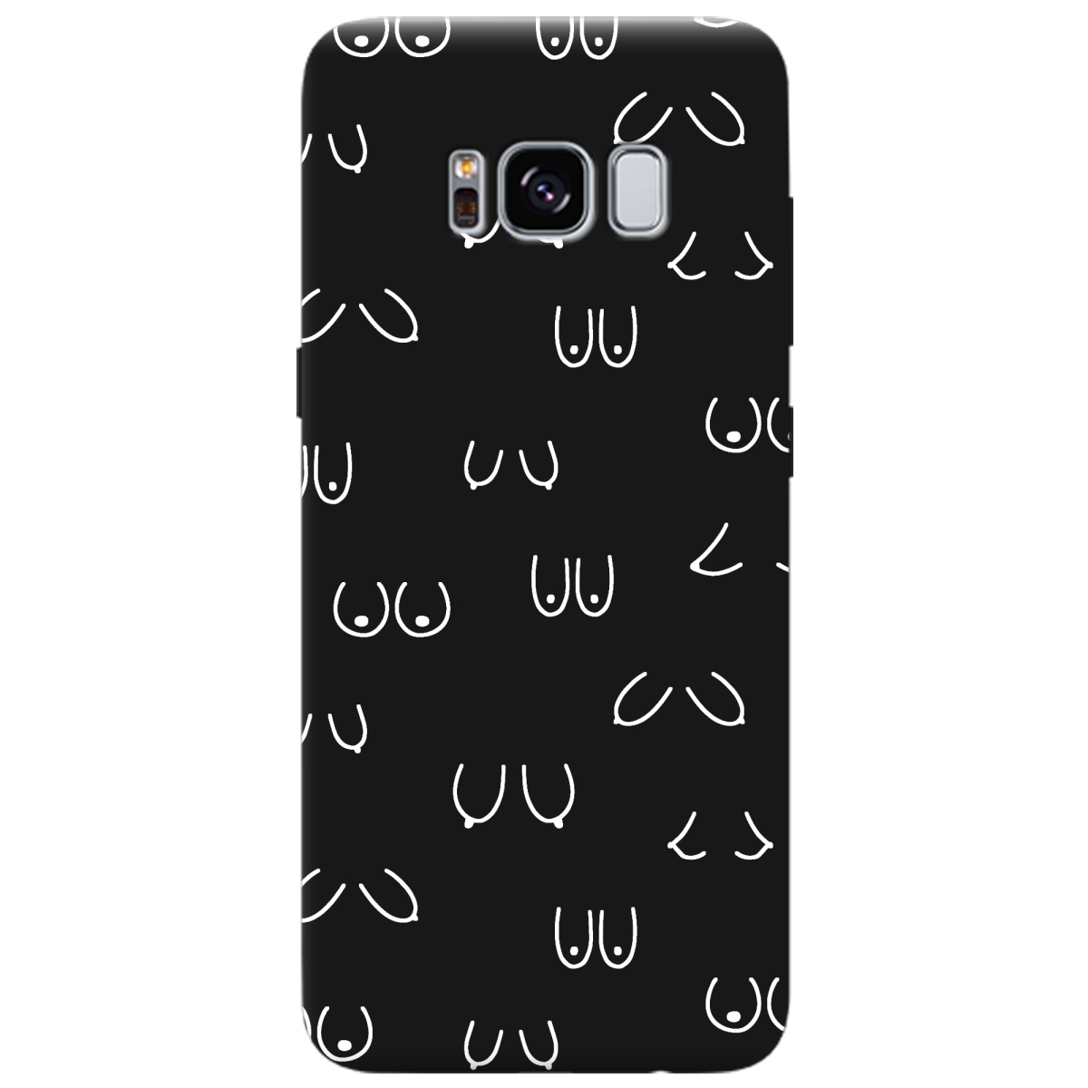 Чехол для Samsung Galaxy S8 черный матовый soft touch Мова тіла - фото 1 - Чехлы для телефонов