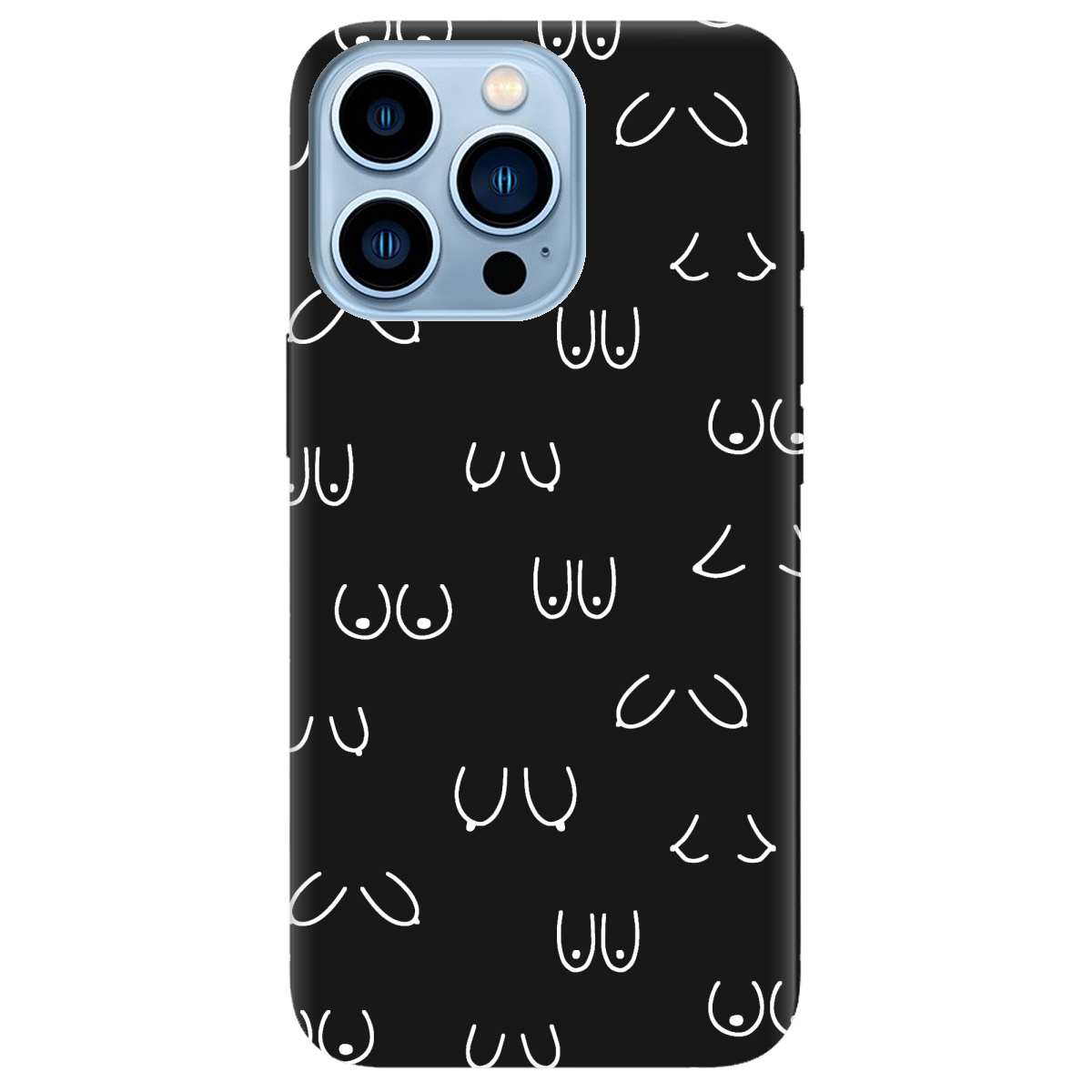 Чехол для Apple iPhone 13 Pro Max черный матовый soft touch Мова тіла - фото 1 - Чехлы для телефонов