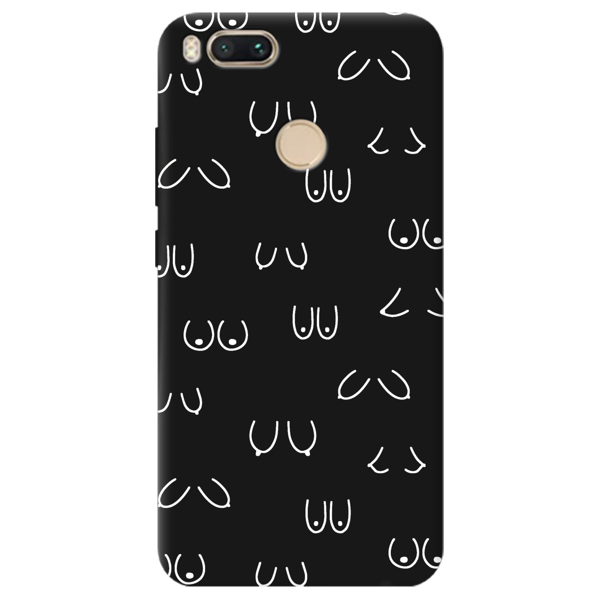 Чехол для Xiaomi Mi A1 черный матовый soft touch Мова тіла - фото 1 - Чехлы для телефонов