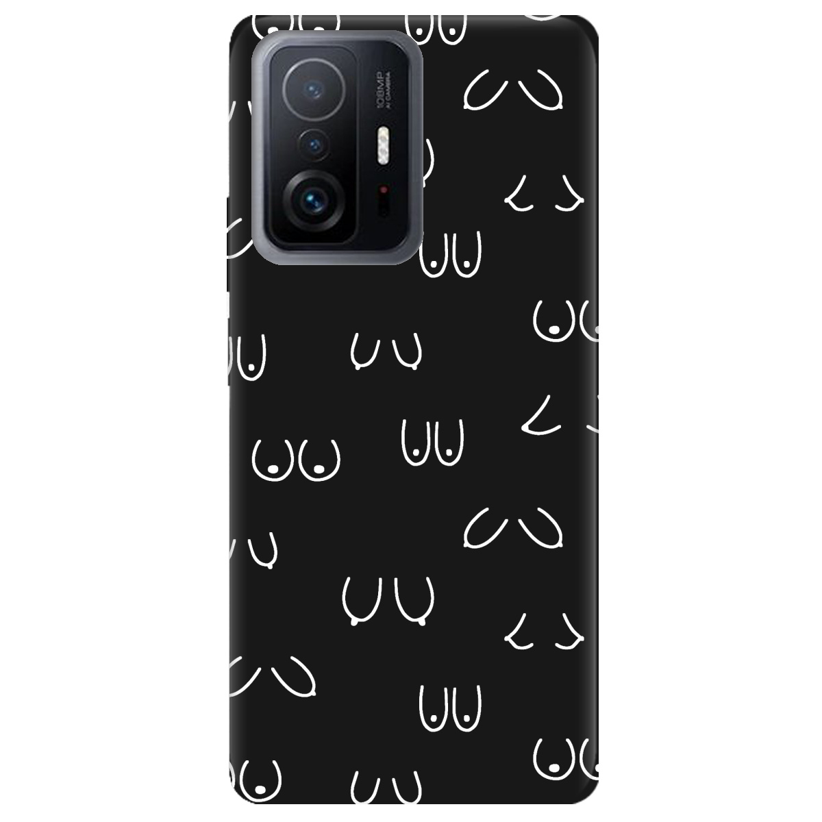 Чехол для Xiaomi 11T черный матовый soft touch Мова тіла - фото 1 - Чехлы для телефонов