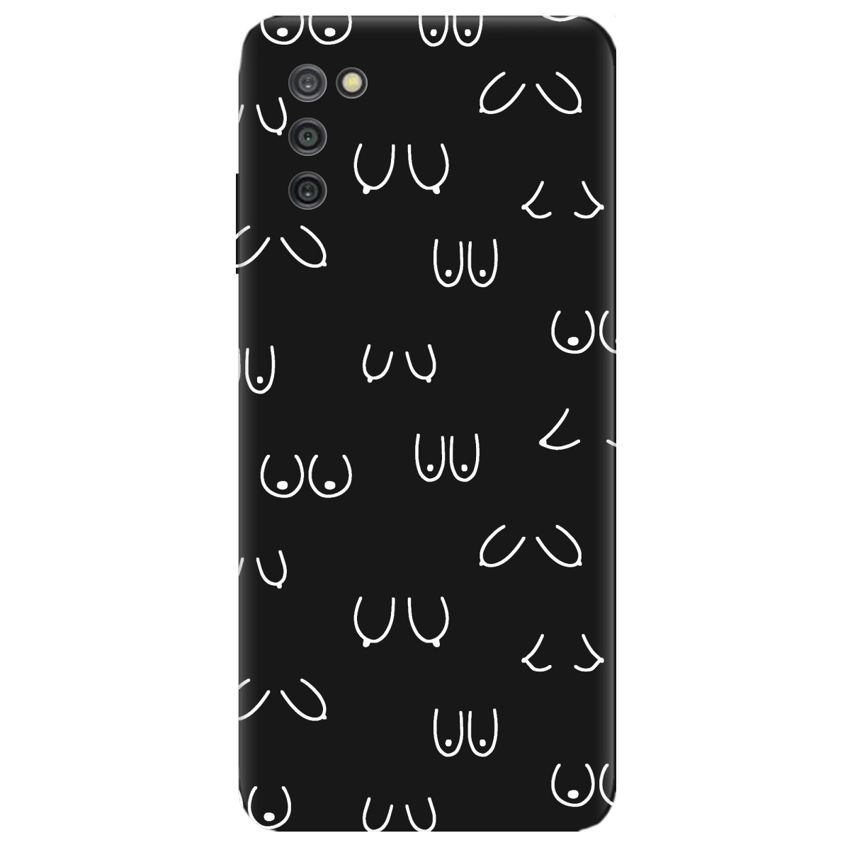 Чохол для Samsung Galaxy A03s чорний матовий soft touch Мова тіла - фото 1 - Чохли для телефонів