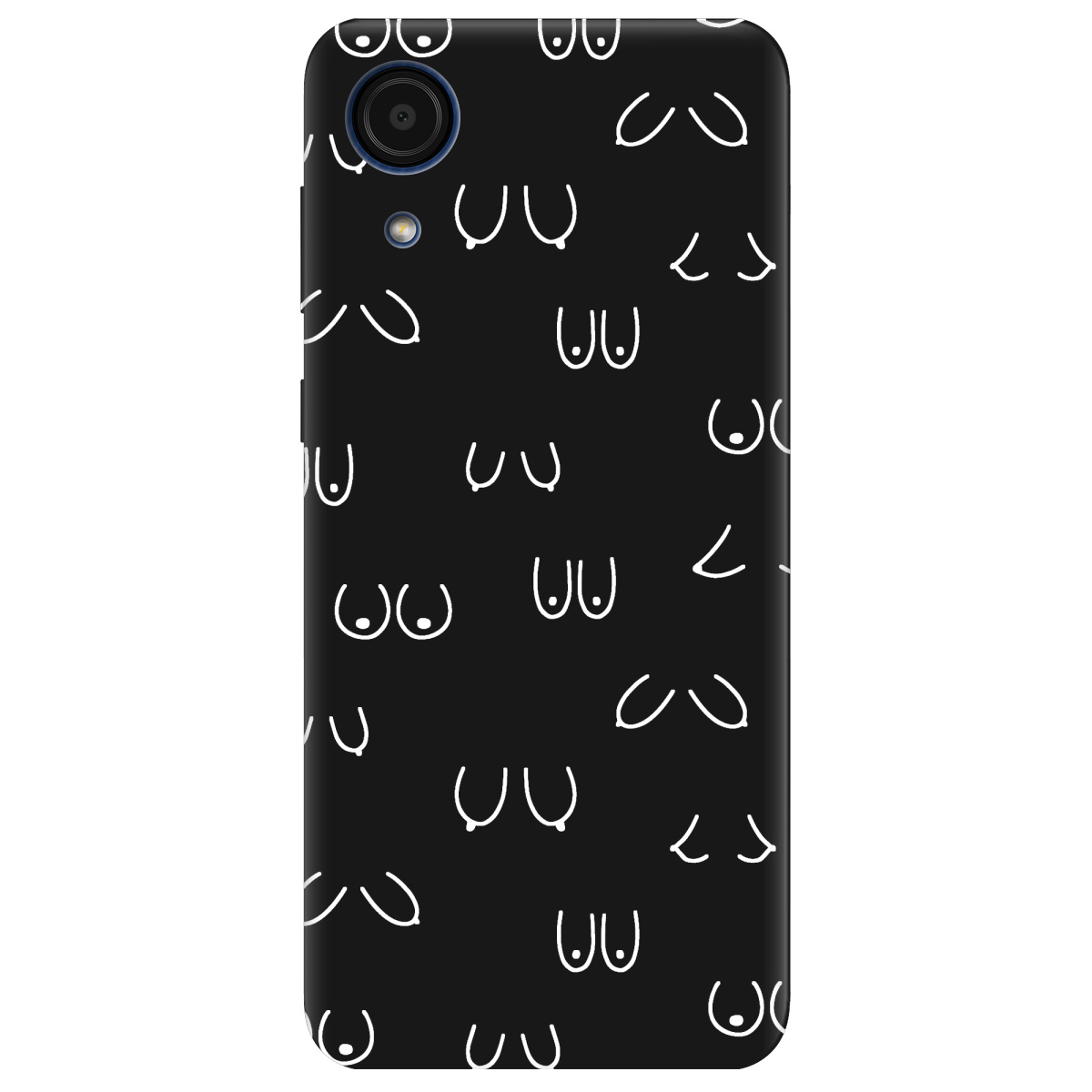 Чохол для Samsung Galaxy А03 Core чорний матовий soft touch Мова тіла - фото 1 - Чохли для телефонів