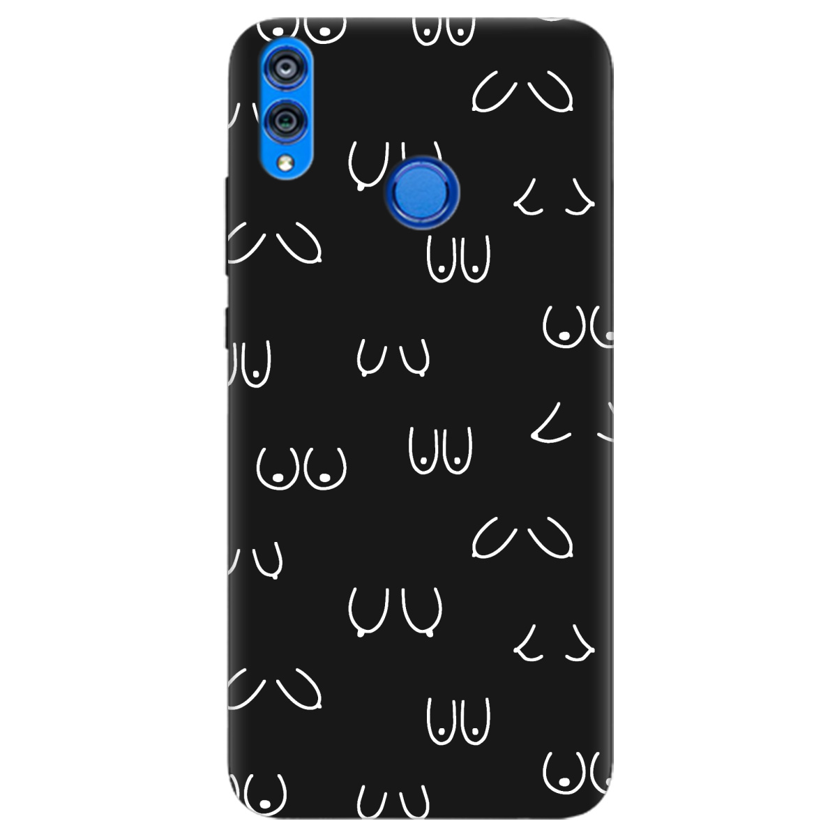 Чохол для Huawei Honor 8x чорний матовий soft touch Мова тіла - фото 1 - Чохли для телефонів