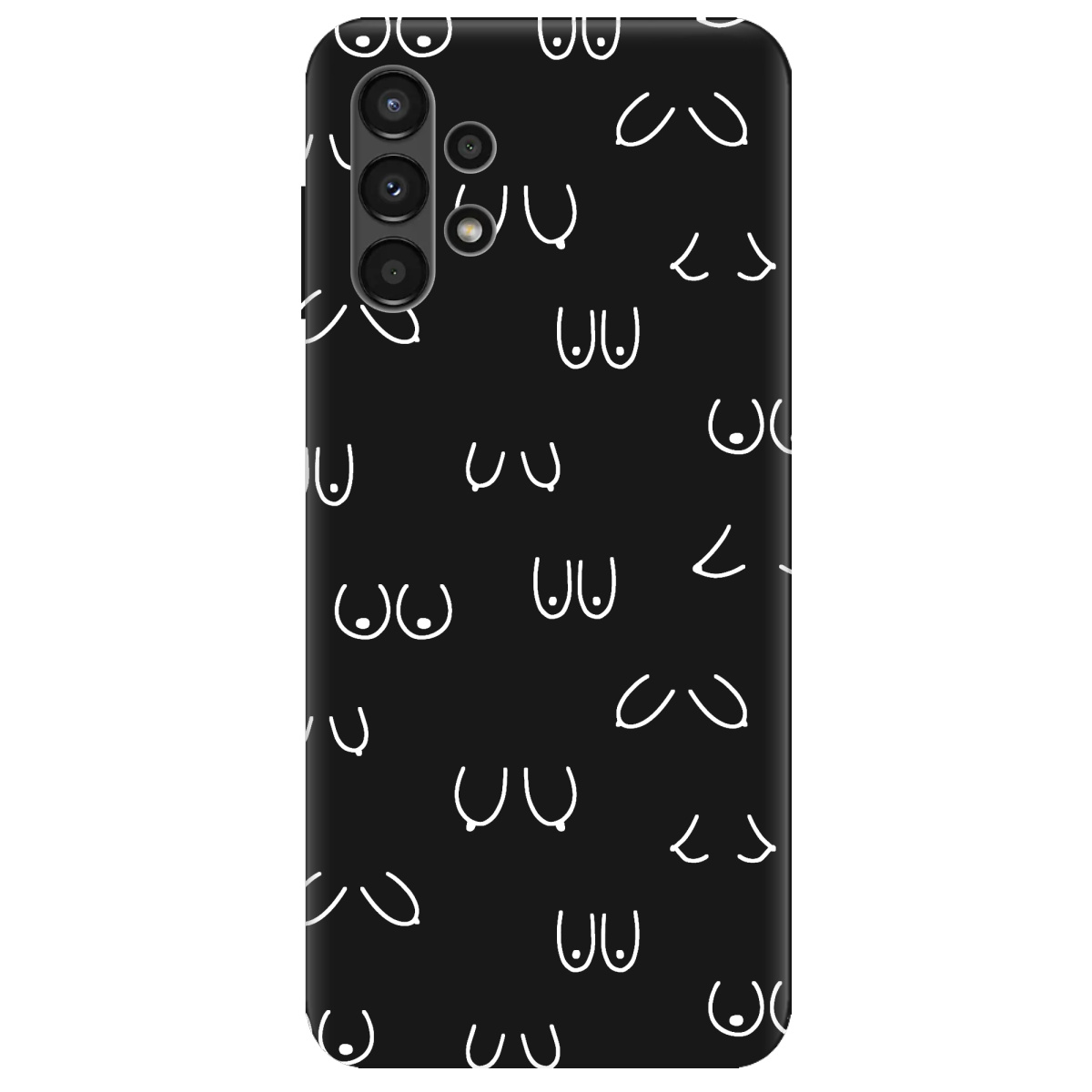Чохол для Samsung Galaxy A13 4G чорний матовий soft touch Мова тіла - фото 1 Чохол для Samsung Galaxy A13 4G чорний матовий soft touch Мова тіла - фото 1 - Чохли для телефонів