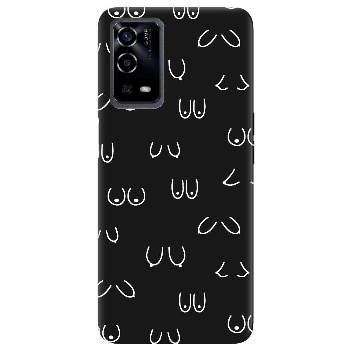 Чохол для Oppo A55 чорний матовий soft touch Мова тіла - фото 1 Чохол для Oppo A55 чорний матовий soft touch Мова тіла - фото 1 - Чохли для телефонів