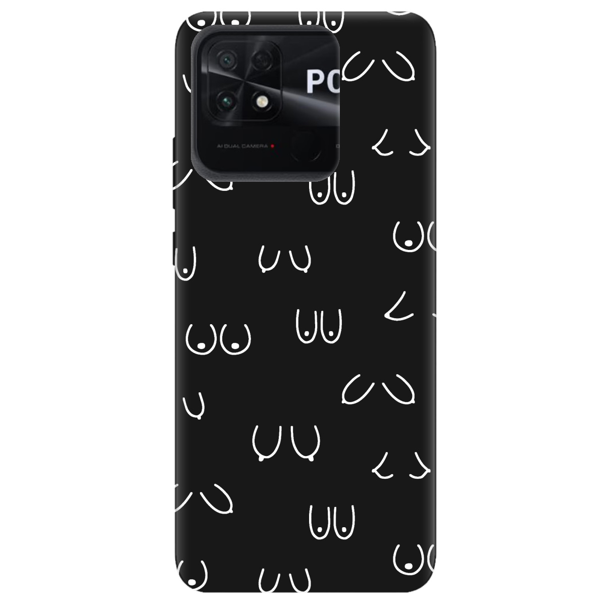 Чехол для Xiaomi Poco C40 черный матовый soft touch Мова тіла - фото 1 Чехол для Xiaomi Poco C40 черный матовый soft touch Мова тіла - фото 1 - Чехлы для телефонов