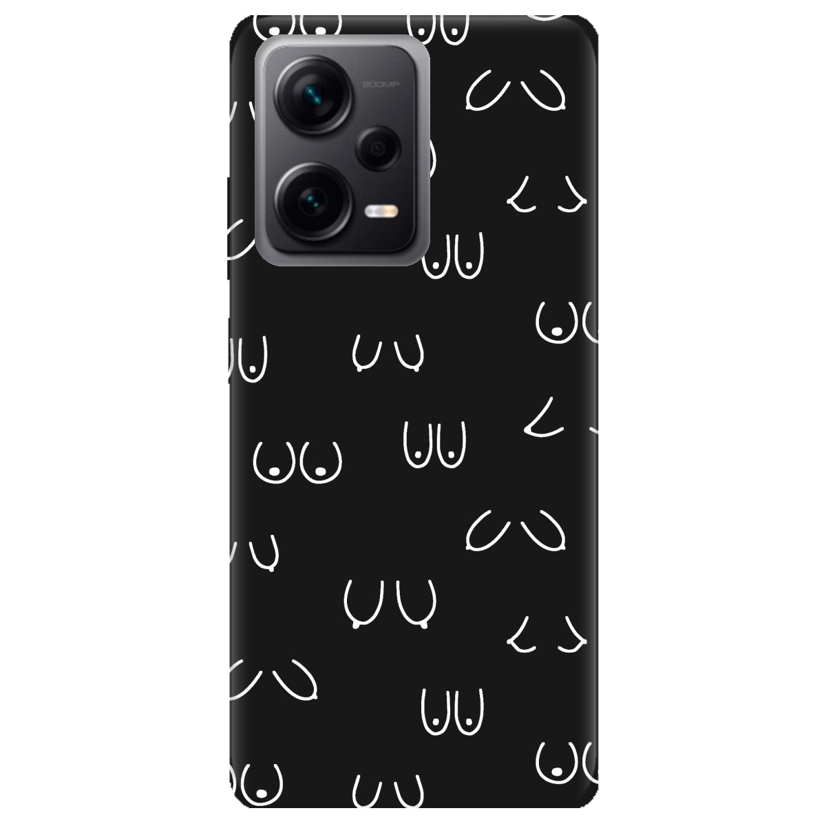 Чохол для Xiaomi Redmi Note 12 Pro + 5G чорний матовий soft touch Мова тіла - фото 1 - Чохли для телефонів