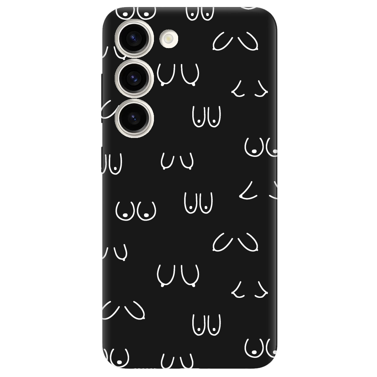 Чехол для Samsung Galaxy S23 Plus черный матовый soft touch Мова тіла - фото 1 - Чехлы для телефонов