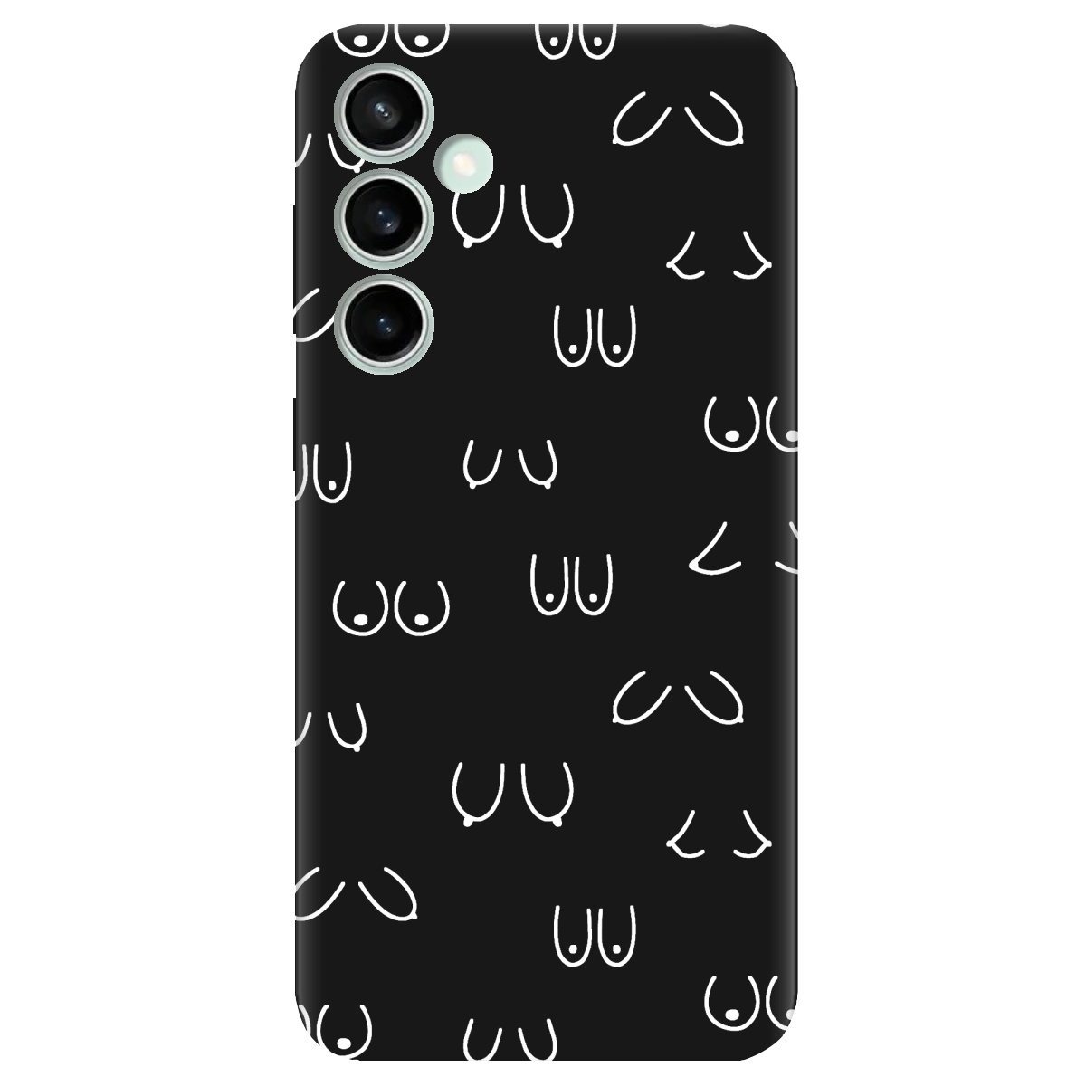 Чехол для Samsung Galaxy S23 FE черный матовый soft touch Мова тіла - фото 1 - Чехлы для телефонов