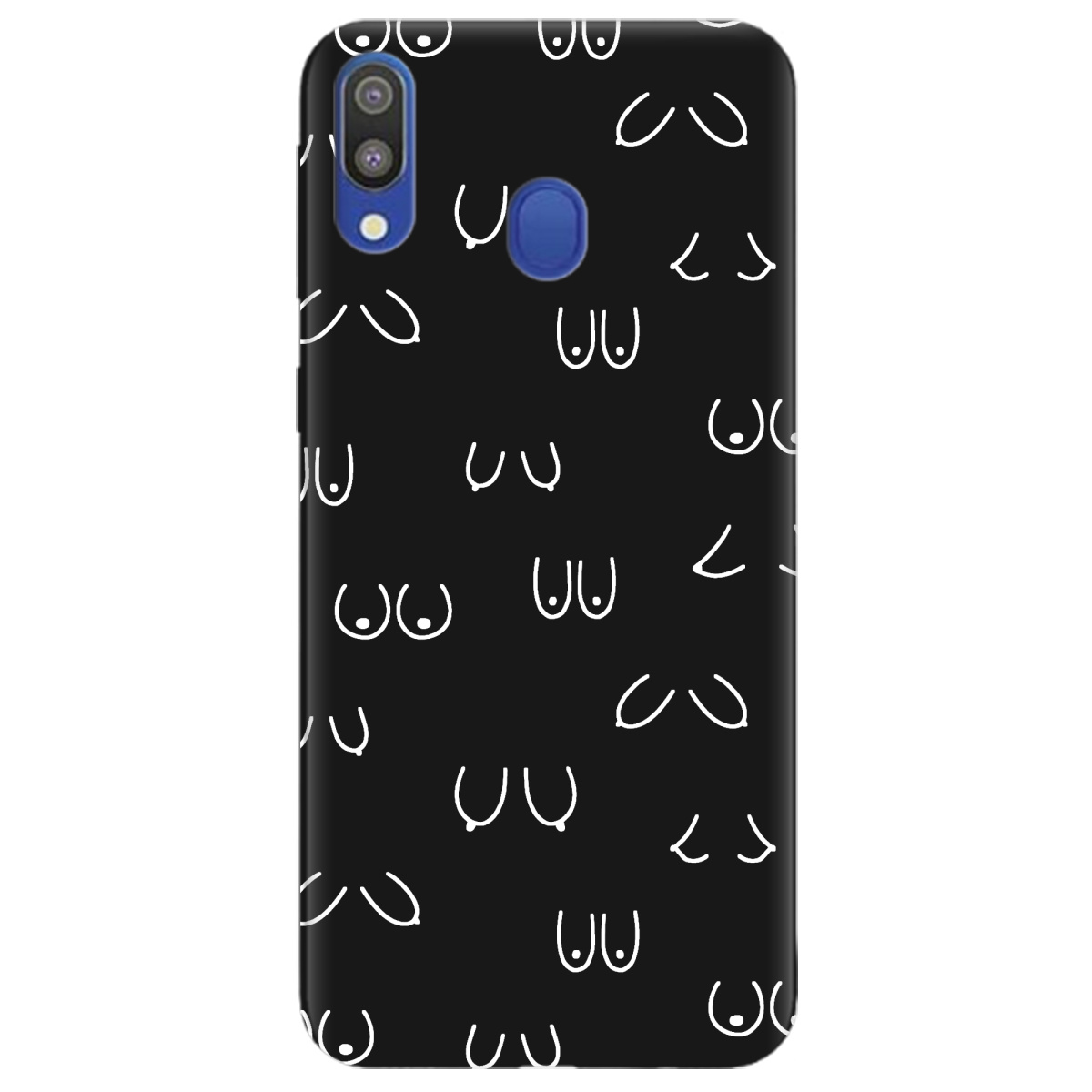 Чехол для Samsung Galaxy A20e черный матовый soft touch Мова тіла - фото 1 - Чехлы для телефонов