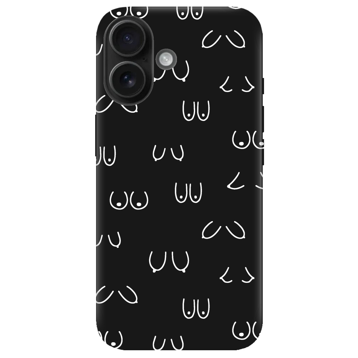 Чохол для Apple iPhone 16 Plus чорний матовий soft touch Мова тіла - фото 1 - Чохли для телефонів